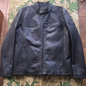 INC International Concepts; Leather Jacket; size XL (fits more to a mens medium)